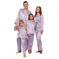 thumbnail image 1 of Silk Matching Pajamas for Family Satin Long Sleeve Button Down Top Pants Solid Adult Kid 2 Piece Lounge Set Sleepwear, Dad, XXL, 1 of 4