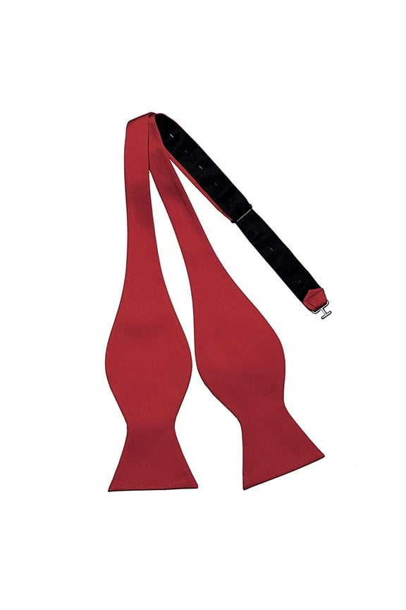 Silk Mens Bowtie Self Tie Bow Tie Bowtie Tuxedo Wedding Solid Color Formal Bow Ties for Man,Wine red