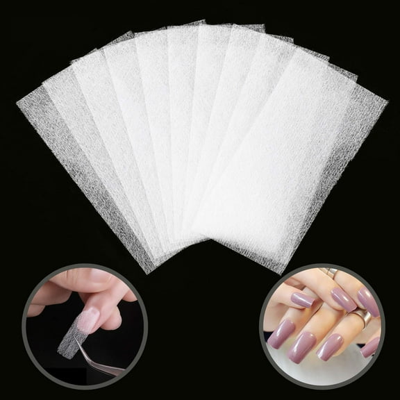 Adjustable for Any Nail Extension Length, Invisible Under Top Gel: Safety Material Tasteless Nail Repair Fiberglass Silk Wrap, Ideal for Soak off Gel Polish