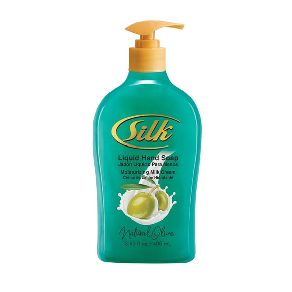 Silk Natural Olive Moisturizing Hand Soap, Gentle Daily Hand Wash for Soft Hands 13.6 fl oz