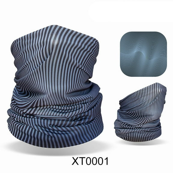 Silk Neckerchiefs Sun Neck Gaiter Windproof Scarf Breathable For Sport & Outdoor,Blue Polyester Scarf