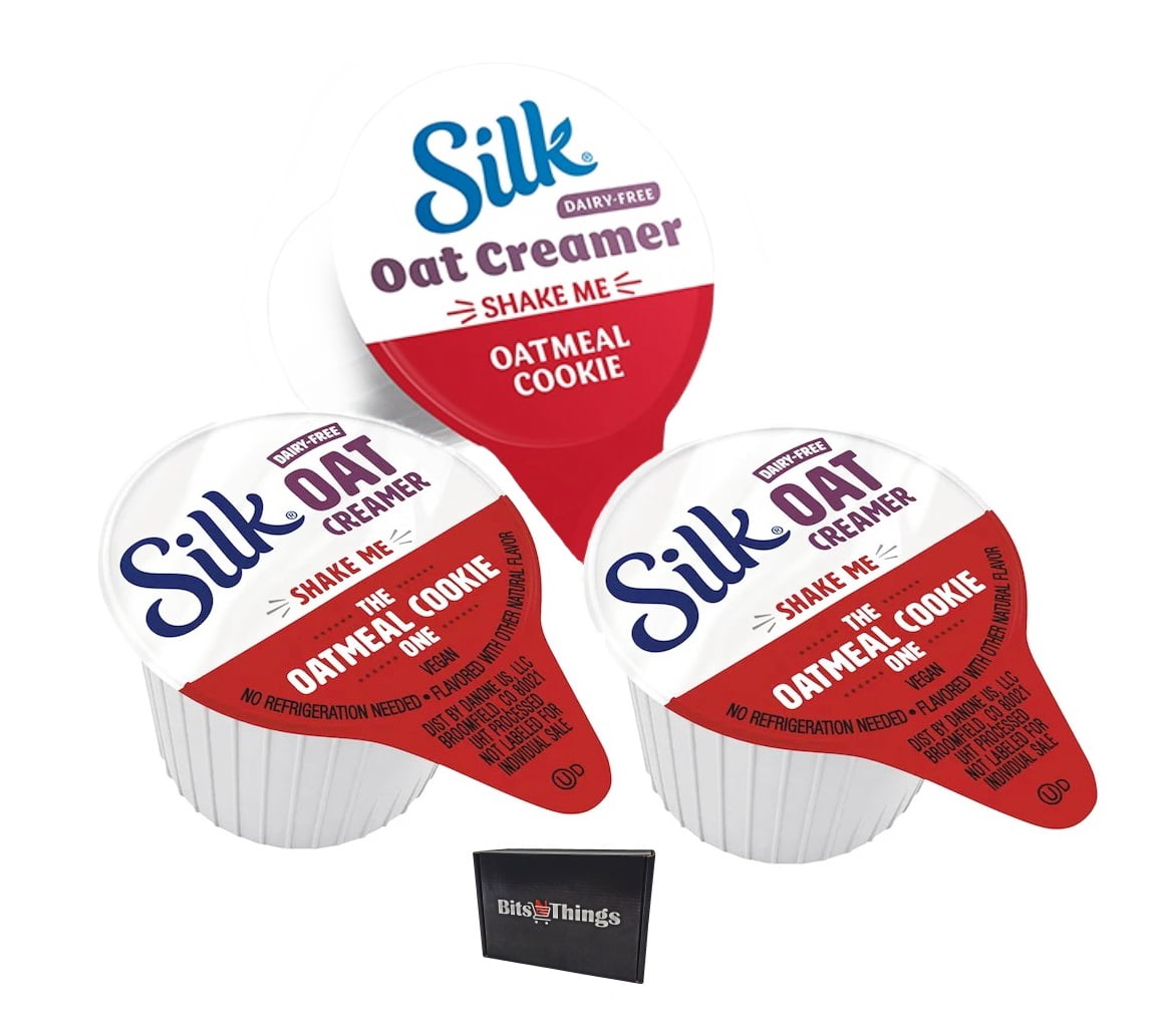 Silk Oat Milk Oatmeal Cookie Single Serve Non-Dairy Coffee Creamer 0.5 oz. | Vegan, Gluten-Free, Kosher, Lactose Free | Pack of 50