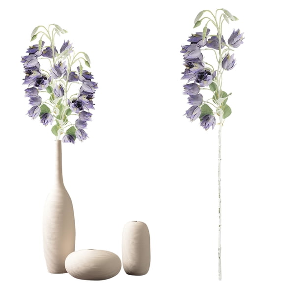 Silk Orchid Flowers Verdsylv Artificial Dendrobium Orchid Arrangement - Elegant Wind Bell Orchid for Wedding Home Decor, Realistic Silk Flowers & Stems, Event Centerpieces & Living Room Accent