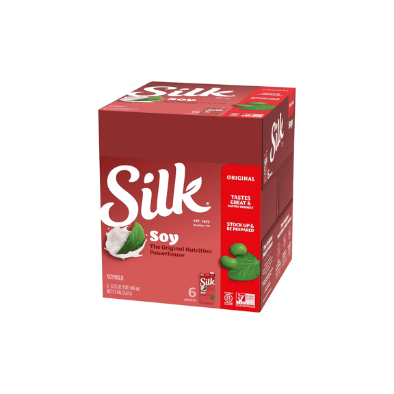 Silk Original Soymilk 32 fl oz Cartons (6 Pack Case, 1.5 Gallon Total)