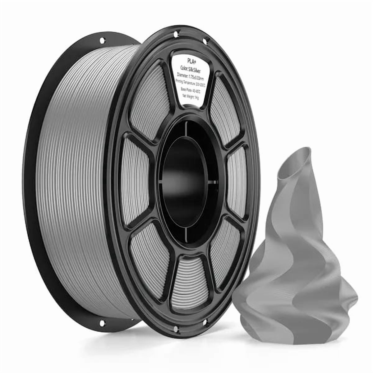 Silk PLA 3D Printer Filament 1.75mm, 1.1kg Spool, Glossy Metallic Shiny Finish, Smooth Printing Material for FDM Printers