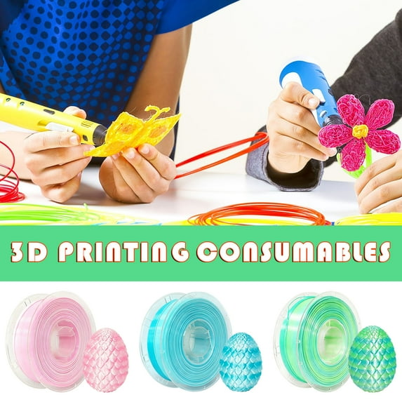Silk PLA 3D Printer Filament 1.75mm 1kg, Two-Color Gradient High Gloss Metallic Finish, Easy Printing Low Warp for FDM Printers (Ender 3 & More)