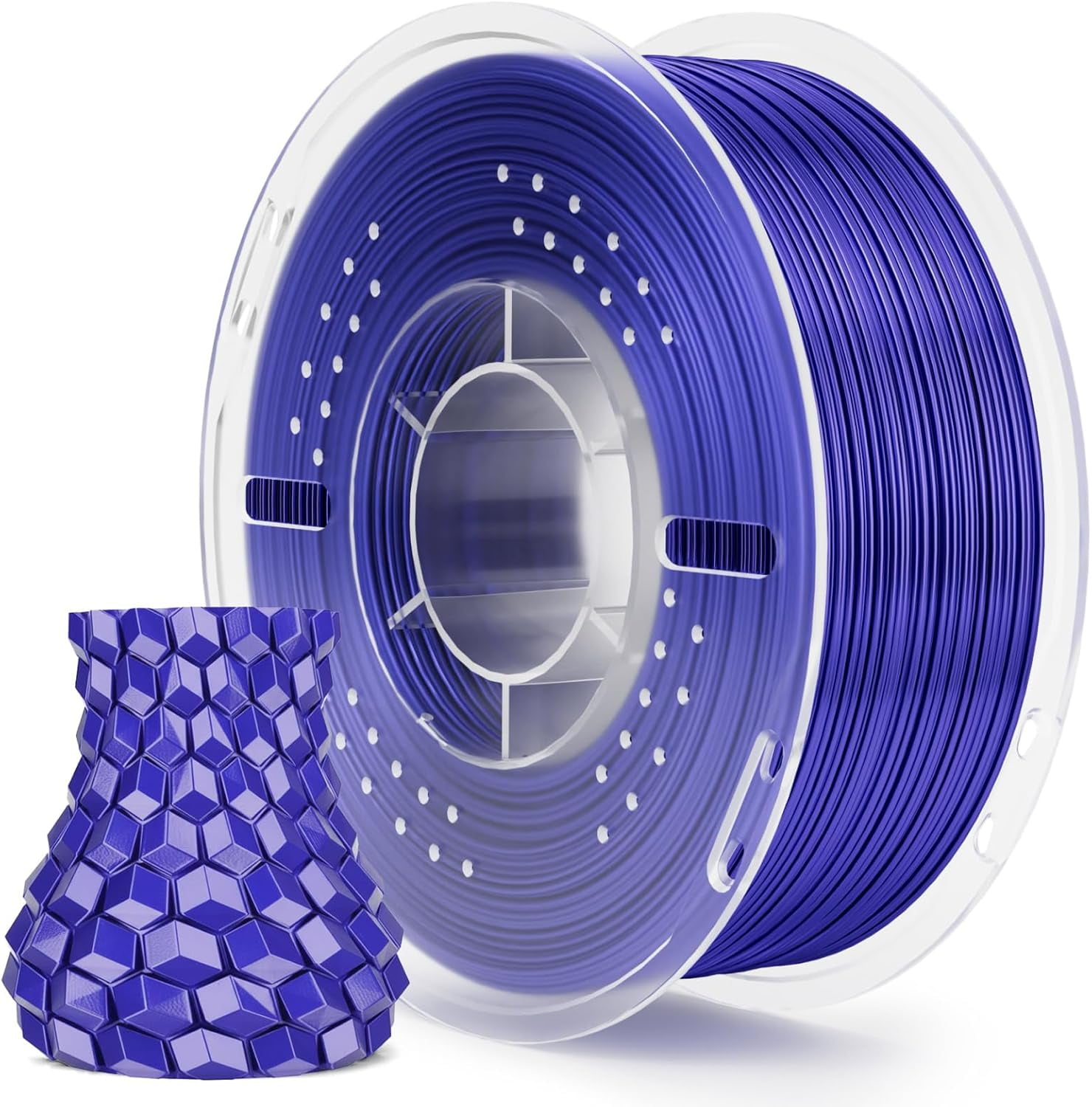 Silk PLA Filament 1.75mm Bluish Purple 1KG, 3D Printer Filament Dimensional Accuracy +/- 0.02mm, 1kg Plastic Spool(2.2lbs) 3D Printing Filament Fits for Most FDM 3D Printers