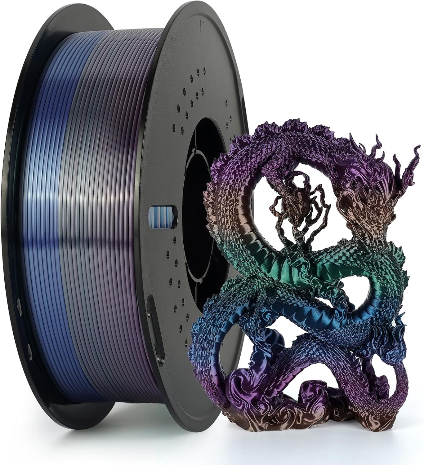 Silk PLA Filament 1.75mm Rainbow Color Changing Filament 3D Printer Filament 1kg Dimensional Accuracy ±0.03mm,Fit Most 3D Printer(Universe)