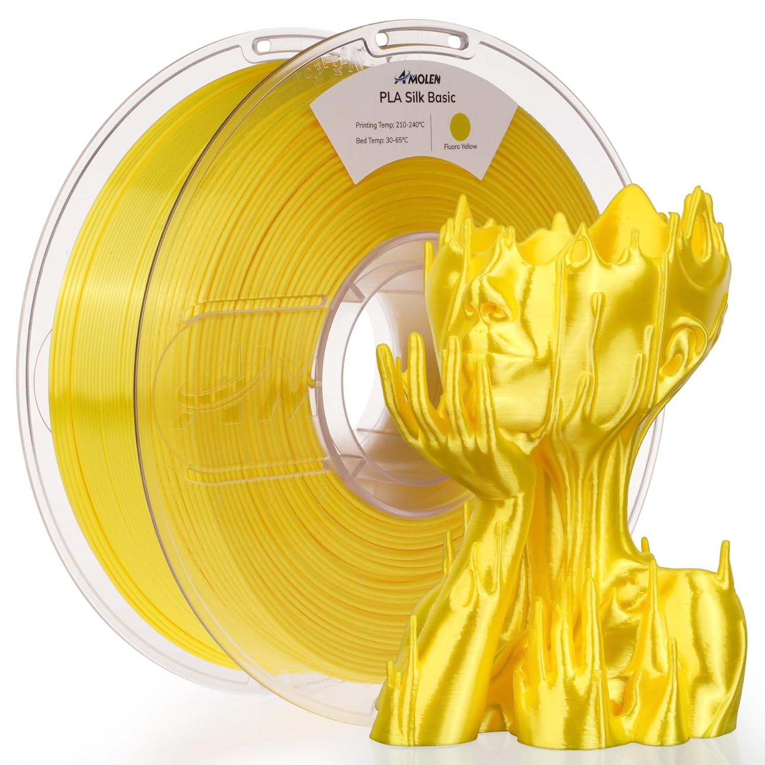 Silk PLA Filament 3D Printer Filament 1.75mm +/- 0.02mm for 3D Printing 1kg(2.2lbs) Spool Compatible with Most FDM Printer