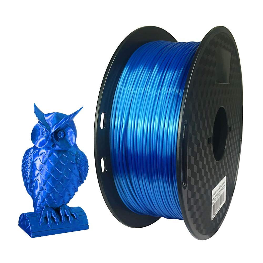 Silk PLA Filament Sapphire Blue 1.75 mm 1KG 3D Printer Filament 2.2 LBS Spool FDM Silky Shiny Metal Metallic Blue