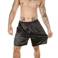 thumbnail image 1 of Silk Pajama Shorts for Men L-5X Plus Size Lightweight Wide Leg Elastic Waist Casual Solid Homewear Loungewear Bermuda Short 2025, 1 of 4