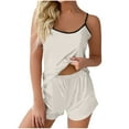 thumbnail image 1 of Silk Pajama for Women 2 Pcs Cami Top and Shorts Womens Loungewear Womens Pajama Sets, 1 of 6