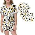 thumbnail image 1 of Silk Pajamas Kids Halloween Pjs Cute Pumpkin Print Short Sleeve Button Down Shirts Comfy Toddler Pajamas Kids 2-3 Years, 1 of 5