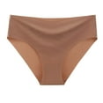thumbnail image 1 of Silk Panties for Women Sexy Thin Breathable Low Rise Hipster Underwear Ladies Basic Smoothing Solid Color Stretchy High-Cut No Show Workout Briefs, 1 of 3