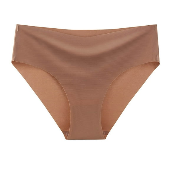 Silk Panties for Women Sexy Thin Breathable Low Rise Hipster Underwear Ladies Basic Smoothing Solid Color Stretchy High-Cut No Show Workout Briefs