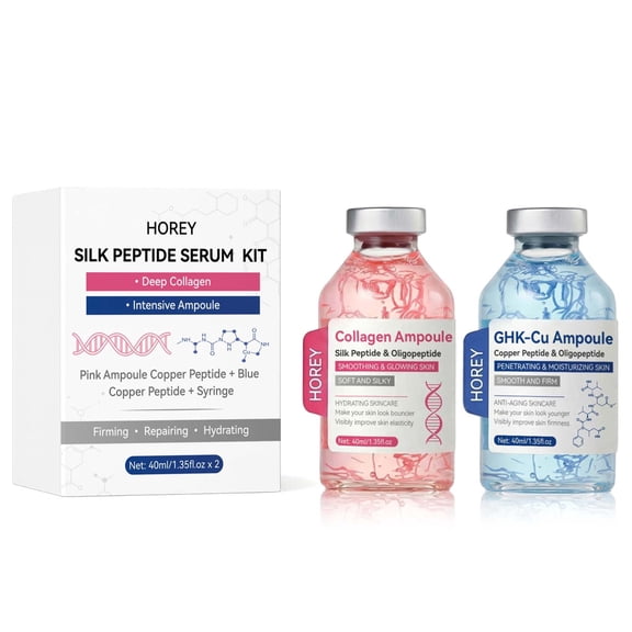 Silk Peptide Essence Set Formulated with a multi-peptide complex to help improve skin texture and provide deep hydration.