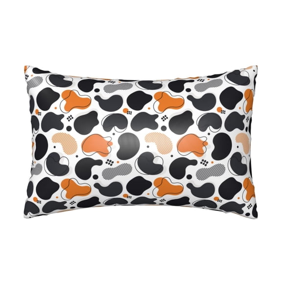 Silk Pillow Case for Hair And Skin Queen - Abstract irregular shapes pattern Cooling Sleep Throw Pillow Covers Standard Size 20x30in, comfort Satin Pillowcase with Zipper for Women Men