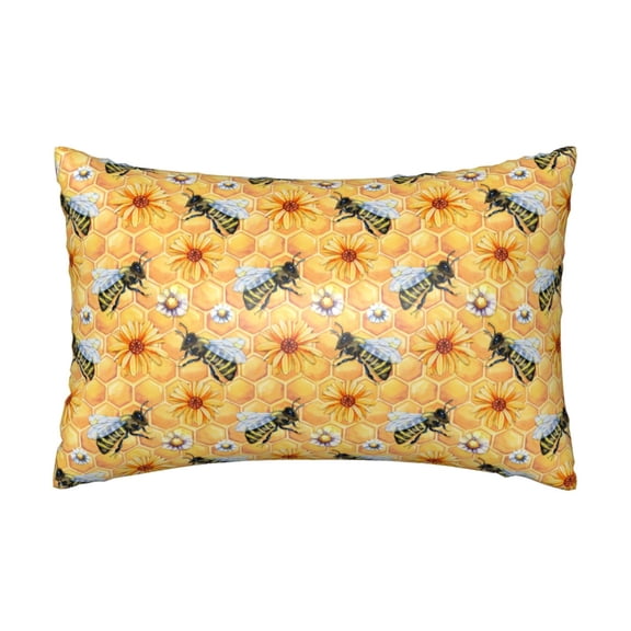 Silk Pillow Case for Hair And Skin Queen - Bee Wasp Cooling Sleep Throw Pillow Covers Standard Size 20x30in, comfort Satin Pillowcase with Zipper for Women Men