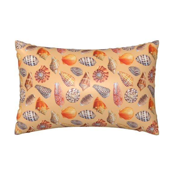 Silk Pillow Case for Hair And Skin Queen - Conch Shell No.J916 Cooling Sleep Throw Pillow Covers Standard Size 20x30in, comfort Satin Pillowcase with Zipper for Women Men