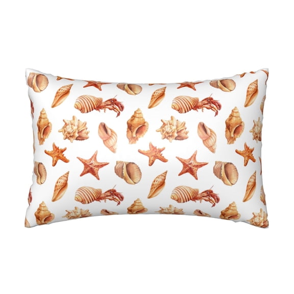 Silk Pillow Case for Hair And Skin Queen - Conch Shell No.J926 Cooling Sleep Throw Pillow Covers Standard Size 20x30in, comfort Satin Pillowcase with Zipper for Women Men