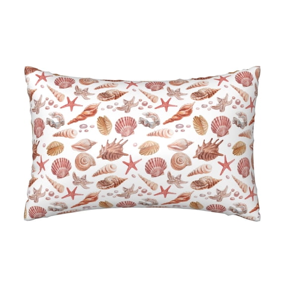 Silk Pillow Case for Hair And Skin Queen - Conch Shell No.J927 Cooling Sleep Throw Pillow Covers Standard Size 20x30in, comfort Satin Pillowcase with Zipper for Women Men