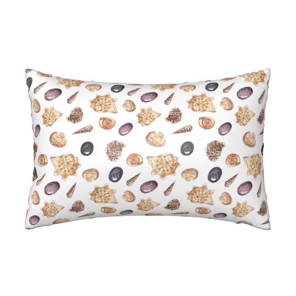 Silk Pillow Case for Hair And Skin Queen - Conch Shell No.J929 Cooling Sleep Throw Pillow Covers Standard Size 20x30in, comfort Satin Pillowcase with Zipper for Women Men