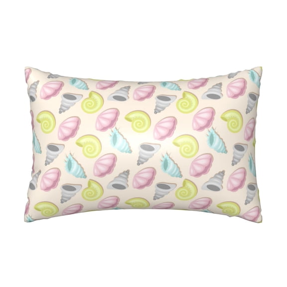 Silk Pillow Case for Hair And Skin Queen - Conch Shells Print No.9038 Cooling Sleep Throw Pillow Covers Standard Size 20x30in, comfort Satin Pillowcase with Zipper for Women Men