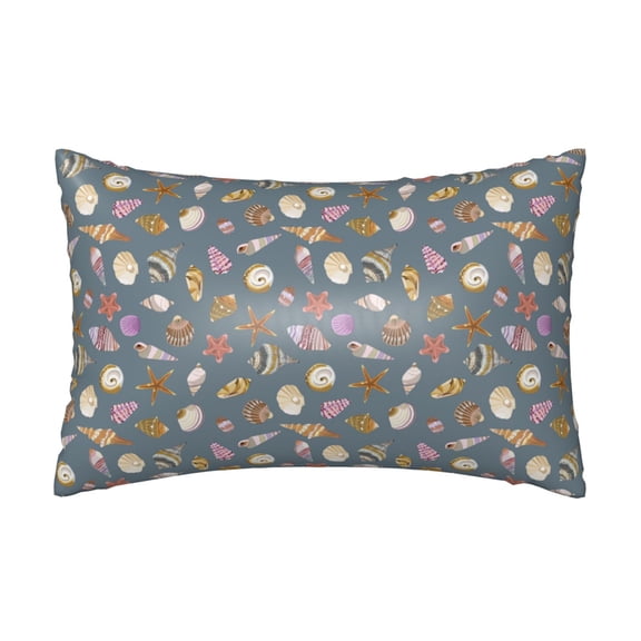 Silk Pillow Case for Hair And Skin Queen - Conch Shells Print No.9046 Cooling Sleep Throw Pillow Covers Standard Size 20x30in, comfort Satin Pillowcase with Zipper for Women Men