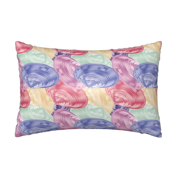 Silk Pillow Case for Hair And Skin Queen - Conch Shells Print No.909 Cooling Sleep Throw Pillow Covers Standard Size 20x30in, comfort Satin Pillowcase with Zipper for Women Men