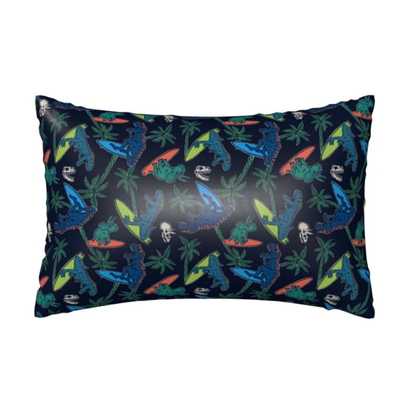 Silk Pillow Case for Hair And Skin Queen - Dinosaur print J Cooling Sleep Throw Pillow Covers Standard Size 20x30in, comfort Satin Pillowcase with Zipper for Women Men