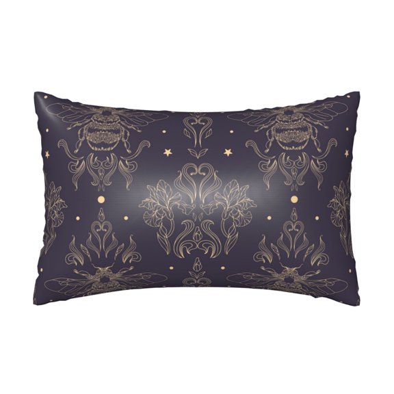 Silk Pillow Case for Hair And Skin Queen - Golden Bumblebee Cooling Sleep Throw Pillow Covers Standard Size 20x30in, comfort Satin Pillowcase with Zipper for Women Men