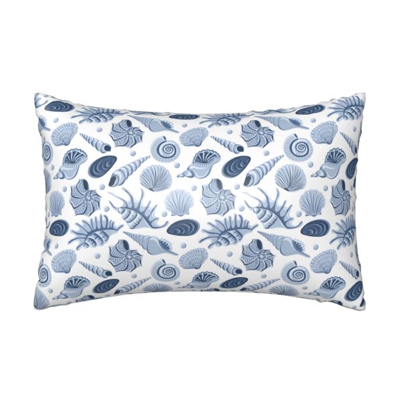 Silk Pillow Case for Hair And Skin Queen - Gray Conch Shell Cooling Sleep Throw Pillow Covers Standard Size 20x30in, comfort Satin Pillowcase with Zipper for Women Men