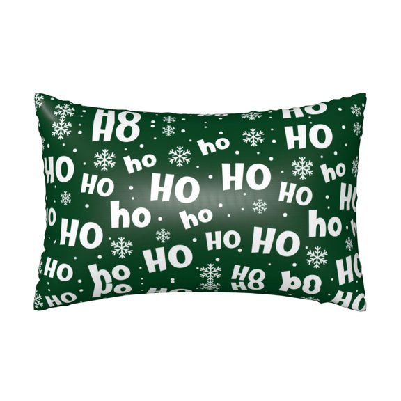 Silk Pillow Case for Hair And Skin Queen - Ho Ho Ho A Cooling Sleep Throw Pillow Covers Standard Size 20x30in, comfort Satin Pillowcase with Zipper for Women Men