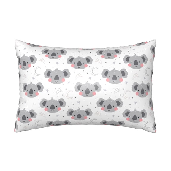 Silk Pillow Case for Hair And Skin Queen - Koala Moon Stars Cooling Sleep Throw Pillow Covers Standard Size 20x30in, comfort Satin Pillowcase with Zipper for Women Men