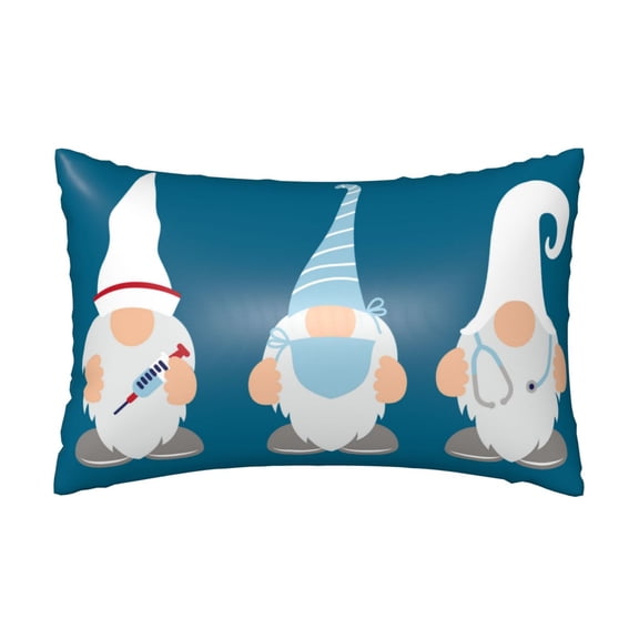 Silk Pillow Case for Hair And Skin Queen - Nurse Doctor Gnomes Cooling Sleep Throw Pillow Covers Standard Size 20x30in, comfort Satin Pillowcase with Zipper for Women Men