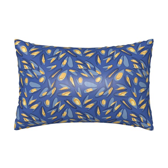 Silk Pillow Case for Hair And Skin Queen - Orange Shells Cooling Sleep Throw Pillow Covers Standard Size 20x30in, comfort Satin Pillowcase with Zipper for Women Men