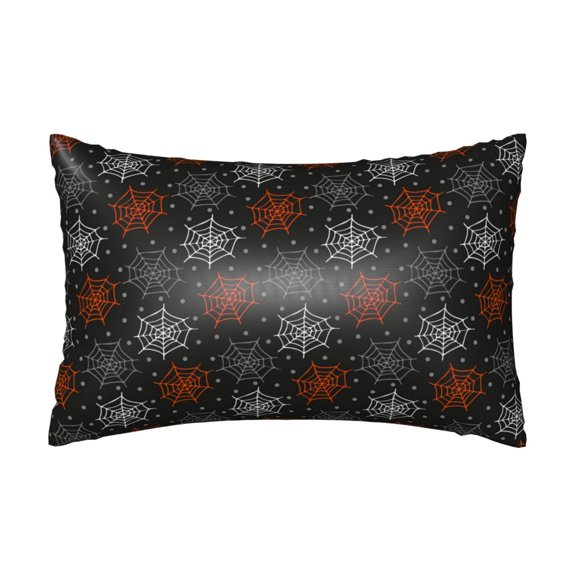 Silk Pillow Case for Hair And Skin Queen - Spider Web Cooling Sleep Throw Pillow Covers Standard Size 20x30in, comfort Satin Pillowcase with Zipper for Women Men