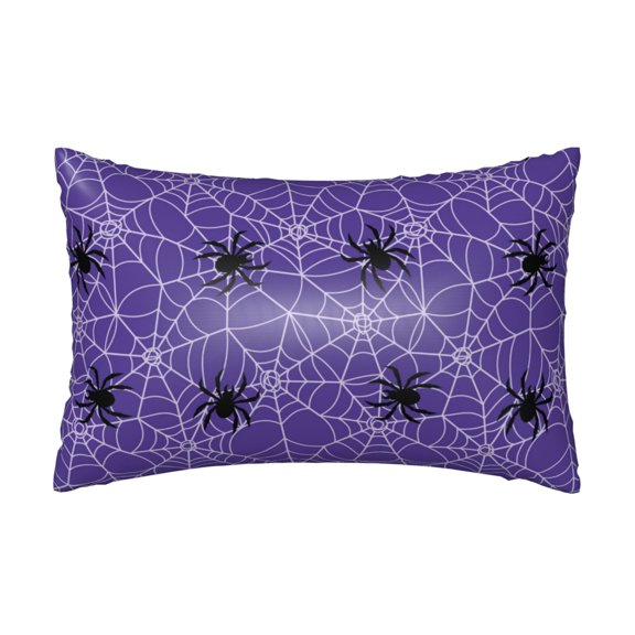 Silk Pillow Case for Hair And Skin Queen - Spider web dark blue cool Cooling Sleep Throw Pillow Covers Standard Size 20x30in, comfort Satin Pillowcase with Zipper for Women Men