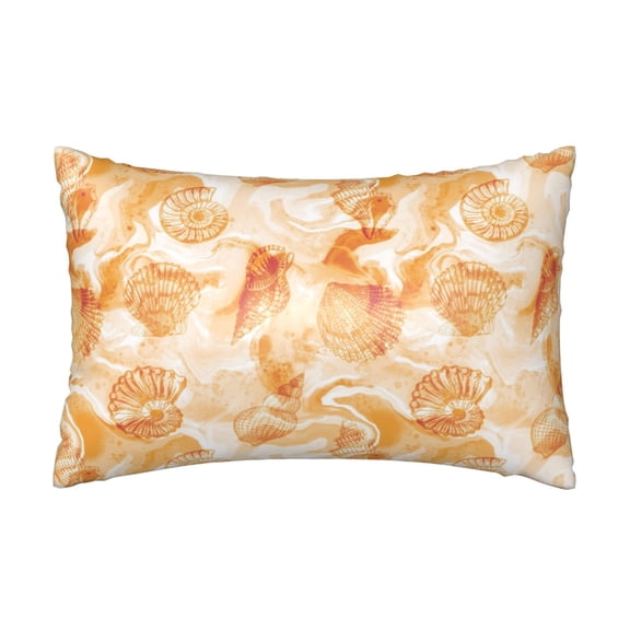 Silk Pillow Case for Hair And Skin Queen - Watercolor Sea Shells Cooling Sleep Throw Pillow Covers Standard Size 20x30in, comfort Satin Pillowcase with Zipper for Women Men