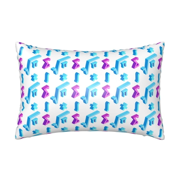 Silk Pillow Case for Hair And Skin Queen - funny Math Symbol Print Cooling Sleep Throw Pillow Covers Standard Size 20x30in, comfort Satin Pillowcase with Zipper for Women Men
