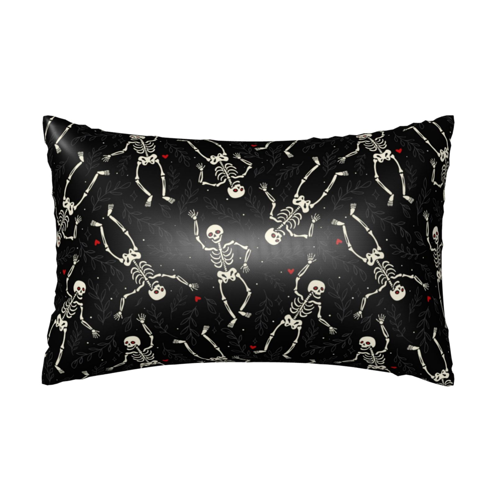 Silk Pillow Case for Hair And Skin Queen halloween skull love Cooling