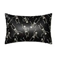 Silk Pillow Case for Hair And Skin Queen halloween skull love Cooling