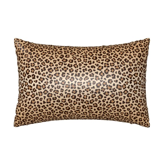 Silk Pillow Case for Hair And Skin Queen - leopard trendy Cooling Sleep Throw Pillow Covers Standard Size 20x30in, comfort Satin Pillowcase with Zipper for Women Men