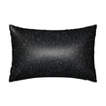 thumbnail image 1 of Silk Pillow Case for Hair And Skin Queen - Black Glitter Cooling Sleep Throw Pillow Covers Standard Size 20x30in, comfort Satin Pillowcase with Zipper for Women Men, 1 of 7
