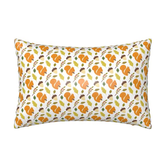 Silk Pillow Case for Hair And Skin Queen - Cartoon Cute Squirrel Pine Cone_A Cooling Sleep Throw Pillow Covers Standard Size 20x30in, comfort Satin Pillowcase with Zipper for Women Men