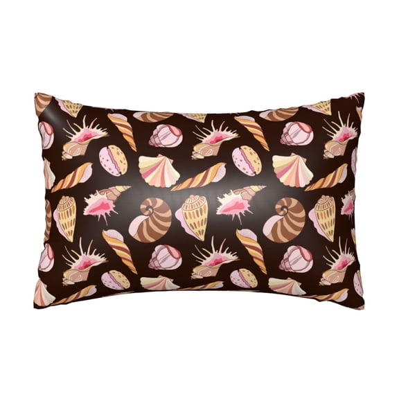 Silk Pillow Case for Hair And Skin Queen - Conch Shells Print No.9030 Cooling Sleep Throw Pillow Covers Standard Size 20x30in, comfort Satin Pillowcase with Zipper for Women Men
