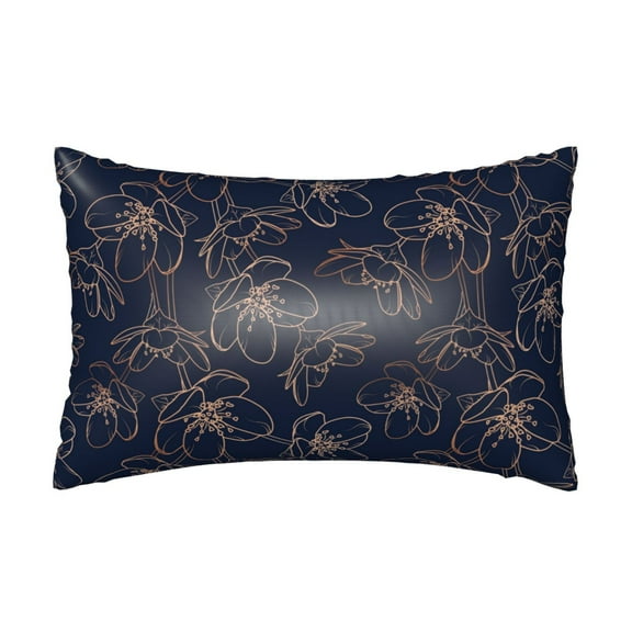 Silk Pillow Case for Hair And Skin Queen - Copper-Gold Gloss Outline berry Cooling Sleep Throw Pillow Covers Standard Size 20x30in, comfort Satin Pillowcase with Zipper for Women Men