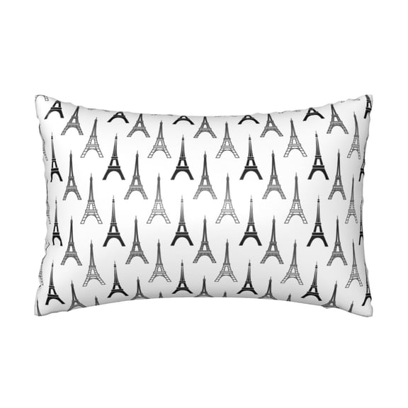 Silk Pillow Case for Hair And Skin Queen - Eiffel Tower Clean Cooling Sleep Throw Pillow Covers Standard Size 20x30in, comfort Satin Pillowcase with Zipper for Women Men