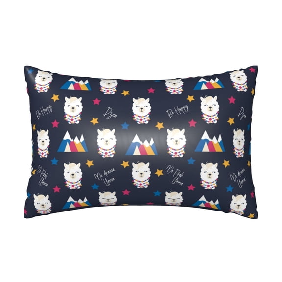 Silk Pillow Case for Hair And Skin Queen - Llamas 1 Cooling Sleep Throw Pillow Covers Standard Size 20x30in, comfort Satin Pillowcase with Zipper for Women Men