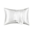 thumbnail image 1 of Silk Pillow Cases 2PC,Standard Size Silk Pillowcase with Zipper,Soft Breathable Smooth Cooling Satin Silk Pillow Covers for Sleeping for Hair and Skin, 1 of 7